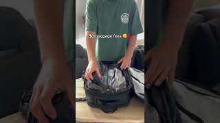 $90 luggage fees VS $0 luggage fees 😮‍💨🎒 #luggage #luggagefees #luggagehack