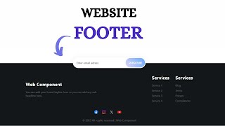 How to create Website Footer in HTML & CSS