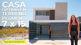 ÓPTIMA CASA con RECÁMARAS AMPLIAS en TERRENO PEQUEÑO en 7 x 15 | Obras Ajenas | Jennifer Amy