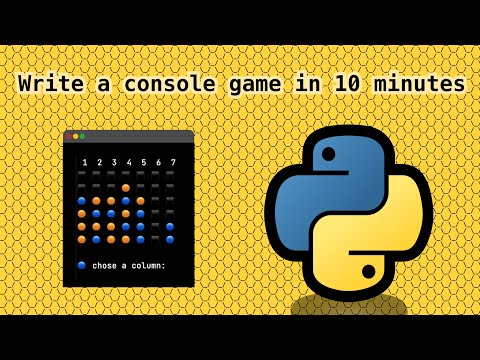 10 min Python code to play "Four in a row" in your console 🐍