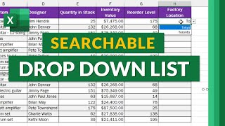 Searchable Excel drop down list | Microsoft Excel New features in Office 365 #Shorts
