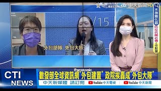 【每日必看】數發部全球資訊網"外包建置" 政院挨轟成"外包大隊"｜監委彈劾出席率低 有人14個月未行使彈劾權@中天新聞CtiNews   20220604
