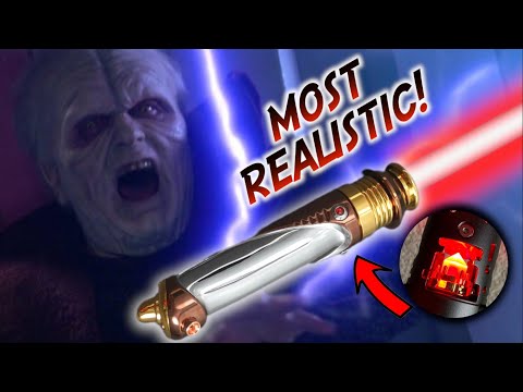 Most Realistic Emperor Palpatine Neopixel Lightsaber with Crystal Chamber! (CCSabers)