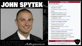 WHO IS POTENTIAL #RAIDERS GM JOHN SPYTEK? #rn4l #raidernation