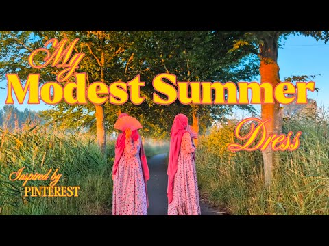 I sewed a MODEST summer dress inspired by my Pinterest board🩷🧵|Creative Muslimah vlog + DIY project
