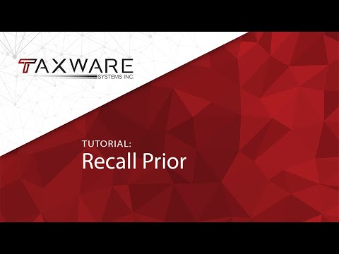 Tutorial - Recall Prior