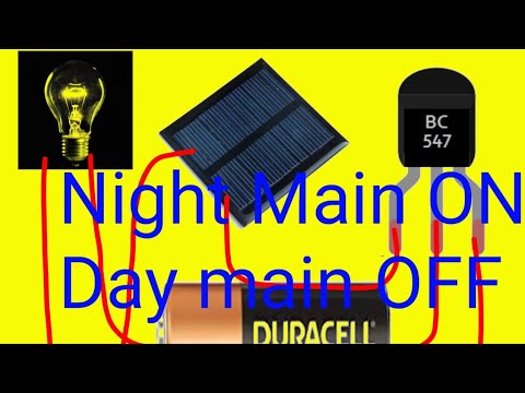 Automatic day night on off light(L.D.R) using solar panel