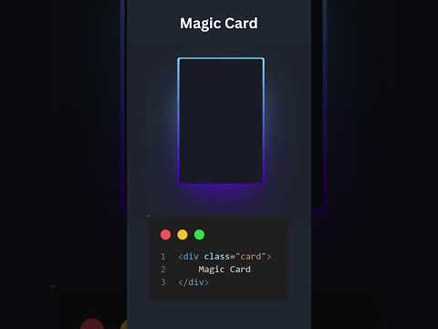 11/100 CSS Animation: How to Make a Magic Card with HTML & CSS |  Mastering the Art of Magic #shorts