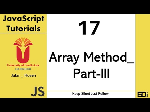 JavaScript Array Method  Part- 03