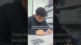 Quando o cesto de lixo está distante