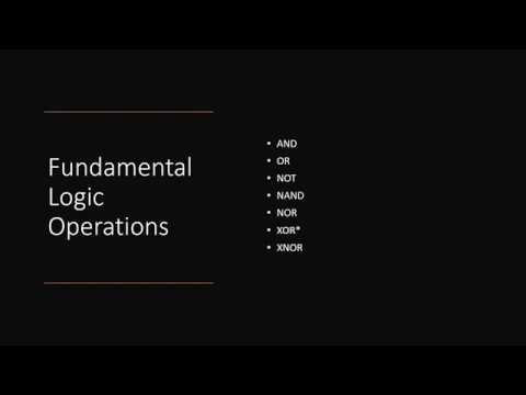 Logical Operations in Computer Science
