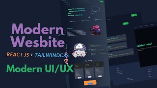 Create An Modern Cloud Website With React 18 And Tailwindcss. Modern UI With Tailwindcss , Framer