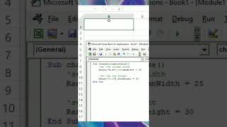 How to change the column width and row height by using VBA | Visual Basic Application