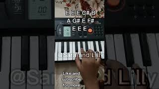 BTS -Dynamite||Piano tutorial||#piano#shorts#SaraandLilly#pianotutorial #nofake