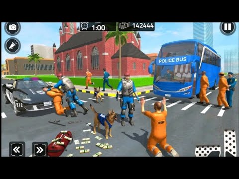 US Police Bus  Driving Simulator police bus game video for Android Game (2023)💯