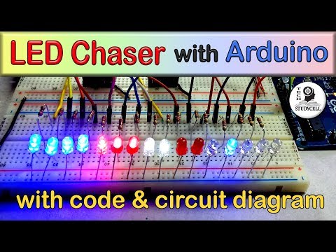 How to make LED Chaser circuit using Arduino in 6 minutes with code | Simple Diwali lighting ideas