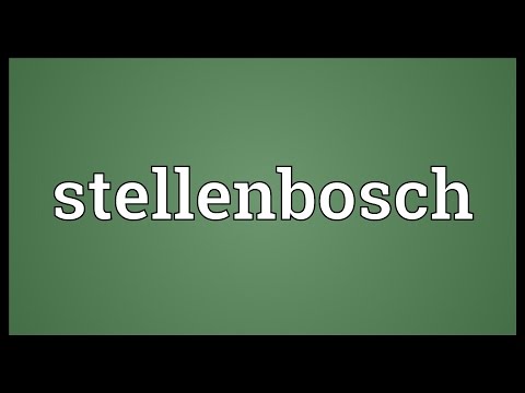 Stellenbosch Meaning