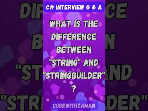 string vs StringBuilder in C# | Performance Explained with Examples