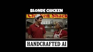BLONDE CHICKEN #aivideo #sitcom #funny #blonde #blondes #veo3 #aijokes #chicken #fastfood