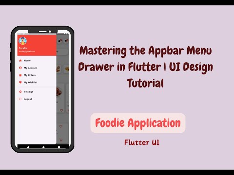 Mastering the Appbar Menu Drawer in Flutter | UI Design Tutorial