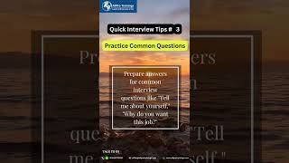 Quick Interview Tips - No:3 Practice Common Questions #shorts #trending #interviewtips
