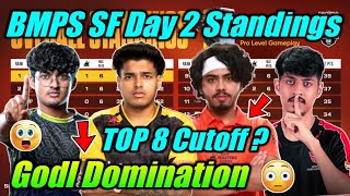 Godl Domination 🤯 BMPS Semi Day 2 Standings 🔥 Top 8 Teams ? Cutoff