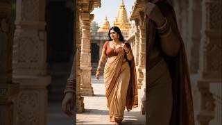 Graceful Saree Walk in Temple Vibes ✨ | #SareeLook #TempleStyle #Shorts