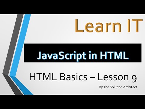 Learn IT: HTML Basics Lesson 9. (JavaScript)