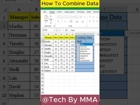 How To Combine Data in MS Excel | Excel Data Fusion: A Quick Guide  #microsoftexcel #mexcel #excel