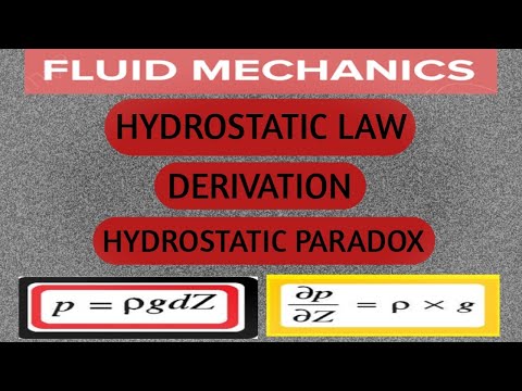 LEC 15 || Hydrostatic Law in Fluid Mechanics || Hydrostatic Paradox....