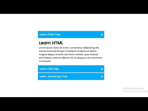 How To Make a Pure CSS Accordion Menu Using HTML and CSS Only | CSS Accordion |  E-CODEC