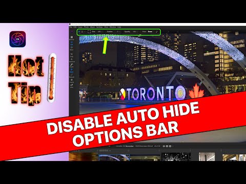 How to Disable Auto Hide Options Bar in On1 Photo Raw 2024