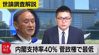 ５月世論調査解説　内閣支持率40%　菅政権で最低【与党キャップ武部慎一の世論調査解説】（2021年5月31日）