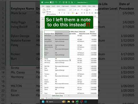 How to Delete Blank Rows in Excel‼️ #excel