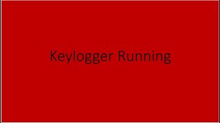 Demo of Keylogger On Computer Startup