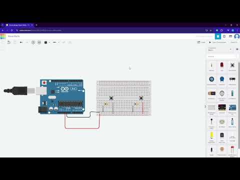 Double pushbutton LED control with arduino