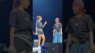 #bini_aiah & #bini_maloi during soundcheck in their BINIverse Concert in Dubai #bini #ppop #opm