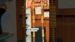 👌only 30 grams gold black beads collection/light weight gold magalasuthra chain design/long hara
