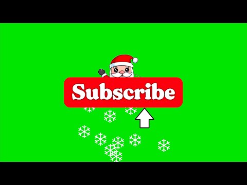 Christmas subscribe button green screen
