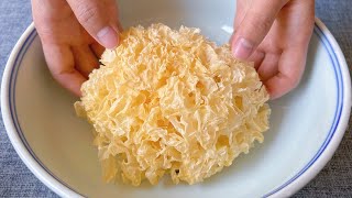 It is wrong to wash the white fungus directly with water.It is equivalent to eating insect eggs,