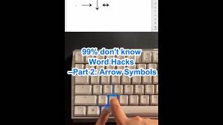 99% don't know Word Hacks –Part 2 Arrow Symbols #workhacks #wpsoffice #word #shortcut #office
