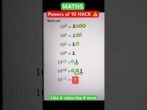 Powers of 10 Hack ⚠️ #mathshack #maths #mathematics