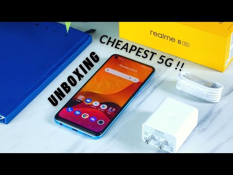 Realme 8 5G Mobile Unboxing and First Impressions | Cheapest 5G !!