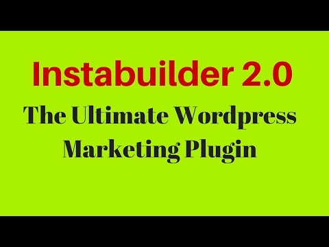 Instabuilder 2.0 - The Ultimate Wordpress Marketing Plugin