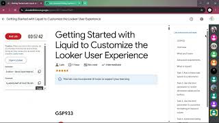 Getting Started with Liquid to Customize the Looker User Experience | #qwiklabs | #GSP933