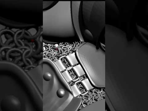 Creating realistic straps and buckles for medieval armor. #armor #straps #3dprinting #zbrush