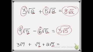 Adding and Subtracting Radicals with the same Radicand