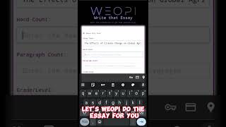Writing made easy with Weopi✍️📖✨#weopi.com #studenthack #aiforms #securedai #AIAssistant #aiprivacy