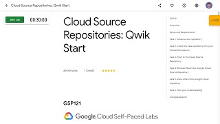 Cloud Source Repositories  Qwik Start GSP121