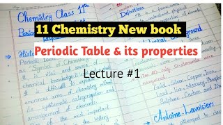 Class 11 chemistry new book | Periodic table & its properties | Historical Background | Lecture # 1